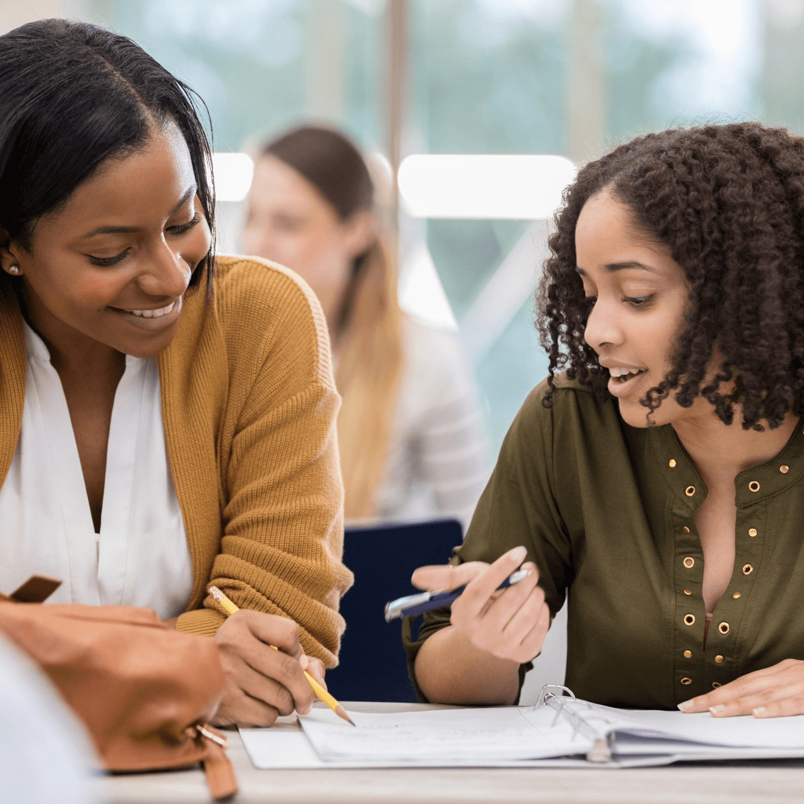 Students collaborating on startup ideas